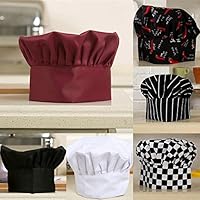 Xdodnev Comfortable New Cook Adjustable Men Kitchen Baker Chef Elastic Cap Hat Catering