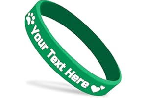 Custom Silicone Wristbands Bulk 1/5/25/50/100/200 PCS Personalized Rubber Bracelets Wristbands for Events,Support, Fundraiser