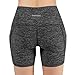 ODODOS High Waist Out Pocket Yoga Short Tummy Control Workout Running Athletic Non See-Through Yoga Shorts,CharcoalHeather,Largethumb 3