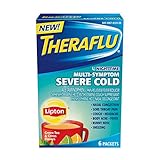 Theraflu - NightTime Multi-Symptom Severe Cold, Green Tea & Citrus, 6 Packets