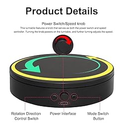 Rotating Display Stand with Type-C Power