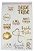 PartyFuFu Bachelorette Party Tattoos Mixed Set of 40 Gold Metallic Temporary Flash Tattoos for Women & Girls Over 50 Tattoos Makes a Perfect Gift