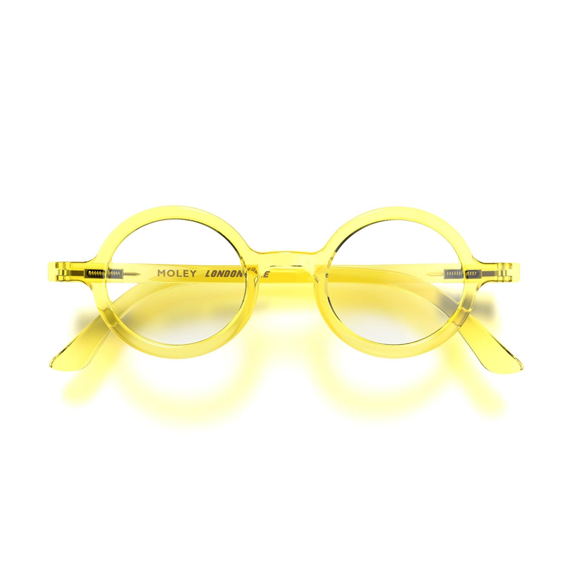 LONDON MOLE® Moley reading glasses | Cool round shaped readers | Men’s Women’s Unisex | Spring hinges