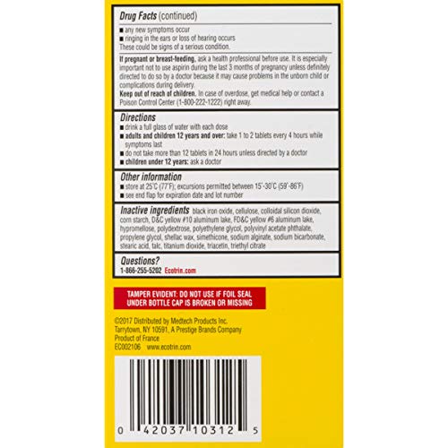 Ecotrin Regular Strength Aspirin - Image 4
