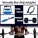A2ZCARE Thick Bar Grips/Non-Slip Silicone Rubber Barbell Grips (Sold in Pair) for Dumbbell, Barbell, Weight Lifting, Power Lifting - Thick Bar Adapter | Arm Muscle Growth and Fat Bar Training