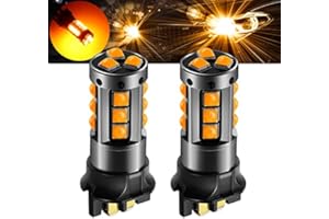 HONLEEX Error Free PW24W LED Bulb Amber,AC/DC 9-30V 1200LM PWY24W 12181NA 12174 12182 LED DRL Daytime Running Parking Light T