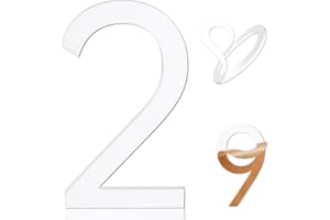HADOIFE 5 Inch Adhesive Numbers, White house Numbers for Apartment Door Farmhouse Mailbox Office Hotel Outside,Home Address Numbers White Acrylic Frosted Matte House (Number 2)…