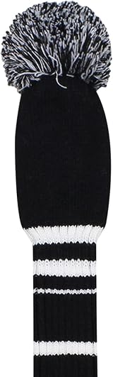 Scott Edward Knit Golf Wood Head Covers Set of 4 Black White Stripes 460CC view 6