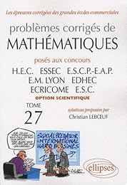 Problèmes corrigés de mathématiques