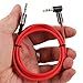 3.5mm aux cable, ICEELEC Male to Male 90 Degree Right Angle Auxiliary Stereo Cable / Aux Cord for Car Stereos, Phone, Computer, Speakers, MP3 Players etc ( Red, 4FT ).