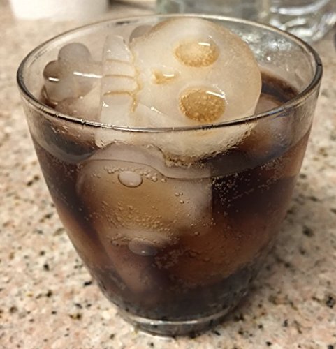 Skull Silicone Ice Cube Tray - Jello - Chocolate - Soap Mold (Halloween Bones)