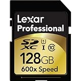 Lexar Professional 600x 128GB SDXC UHS-I Flash Memory Card LSD128CRBNA600