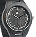 Treehut Wooden Watches for Men, Japanese Miyota Movement, Stylish Exotic Wrist Watch with Adjustable Stainless Steel Buckle, Leather Straps, Watch Made Real Ebony Wood, Relojes para Hombre