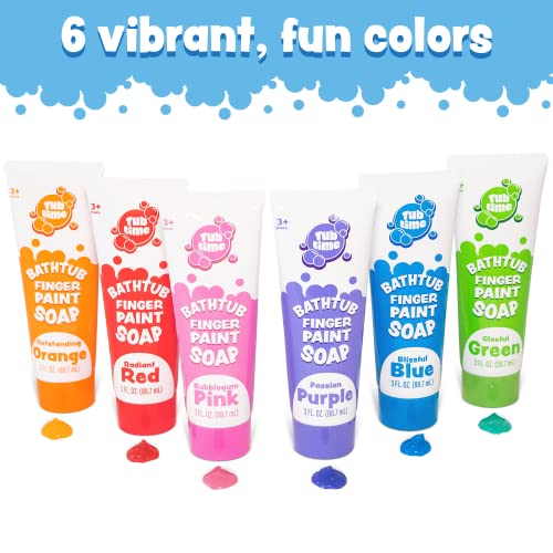 Tub Time Bathtub Finger Paint Soap, Variety 6 Pack NonToxic