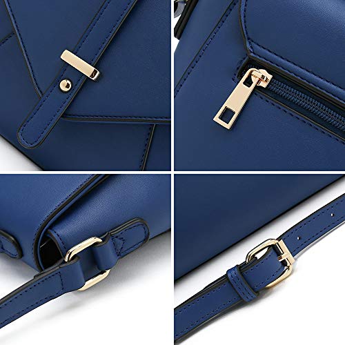 Ladies Designer Purses Cross Body Handbags Trendy Bags for Women Shoulder Bags (Blue) - Thumbnail 4
