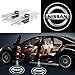 2pcs Fit for Nissan LED Car Door Light Laser Projector Light Welcome Shadow Light Car Logo Bulb Kit Compatible with Nissan Altima Armada Maxima Titan Quest