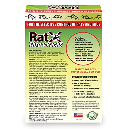 RatX Throw Packs Bait Pellets for Mice and Rats, Pack of 6 Pricepulse