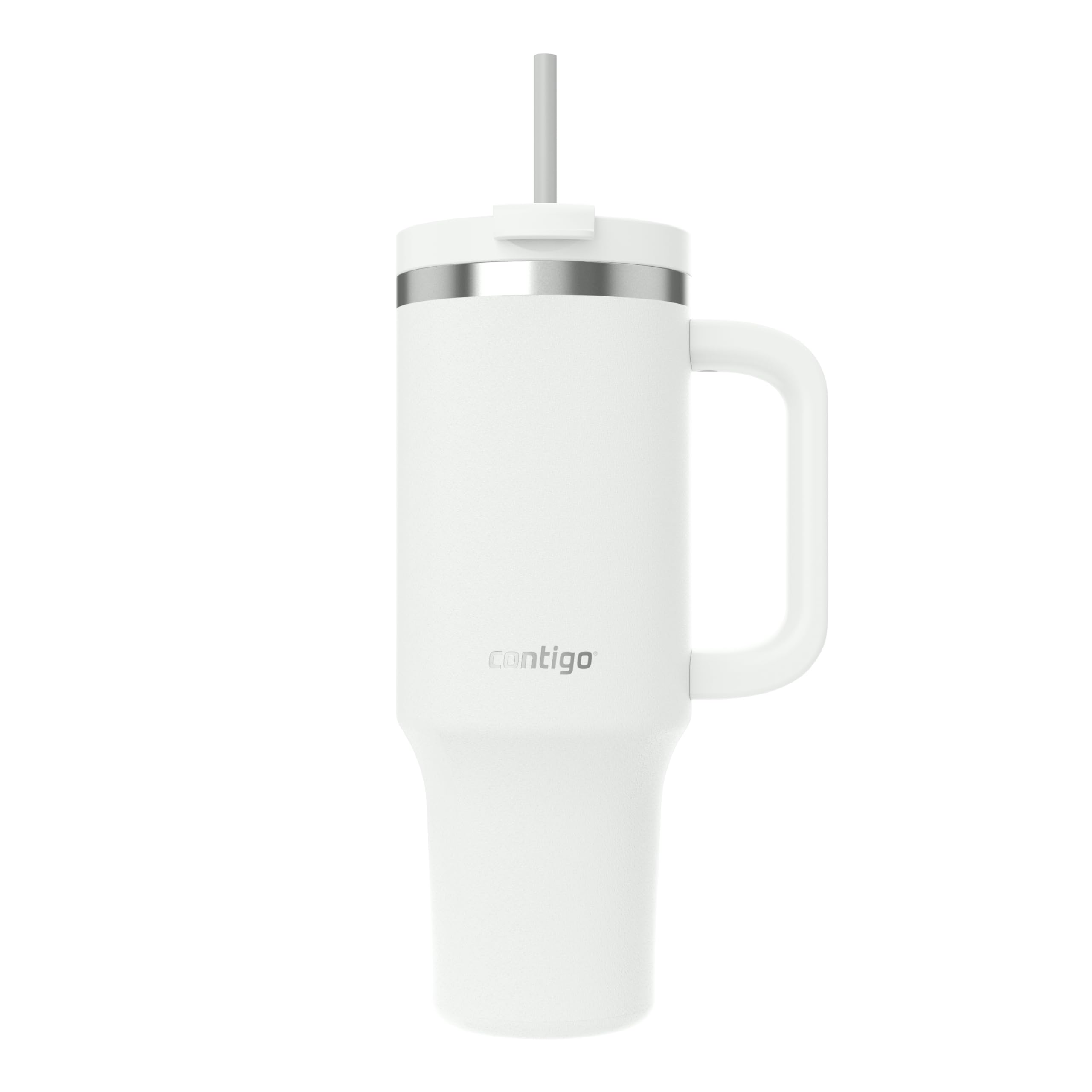 Contigo Thermosflasche 1200 ml mit Henkel und Strohhalm | Isolierte Thermo-Trinkflasche aus Edelstahl mit Deckel | Kühlt 29 Stunden | Reisebecher | Thermobecher | BPA-frei
