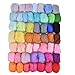 50 Colors Felting Wool Fibre Wool Yarn Roving for Needle Felting Hand Spinning DIY Craft Materials
