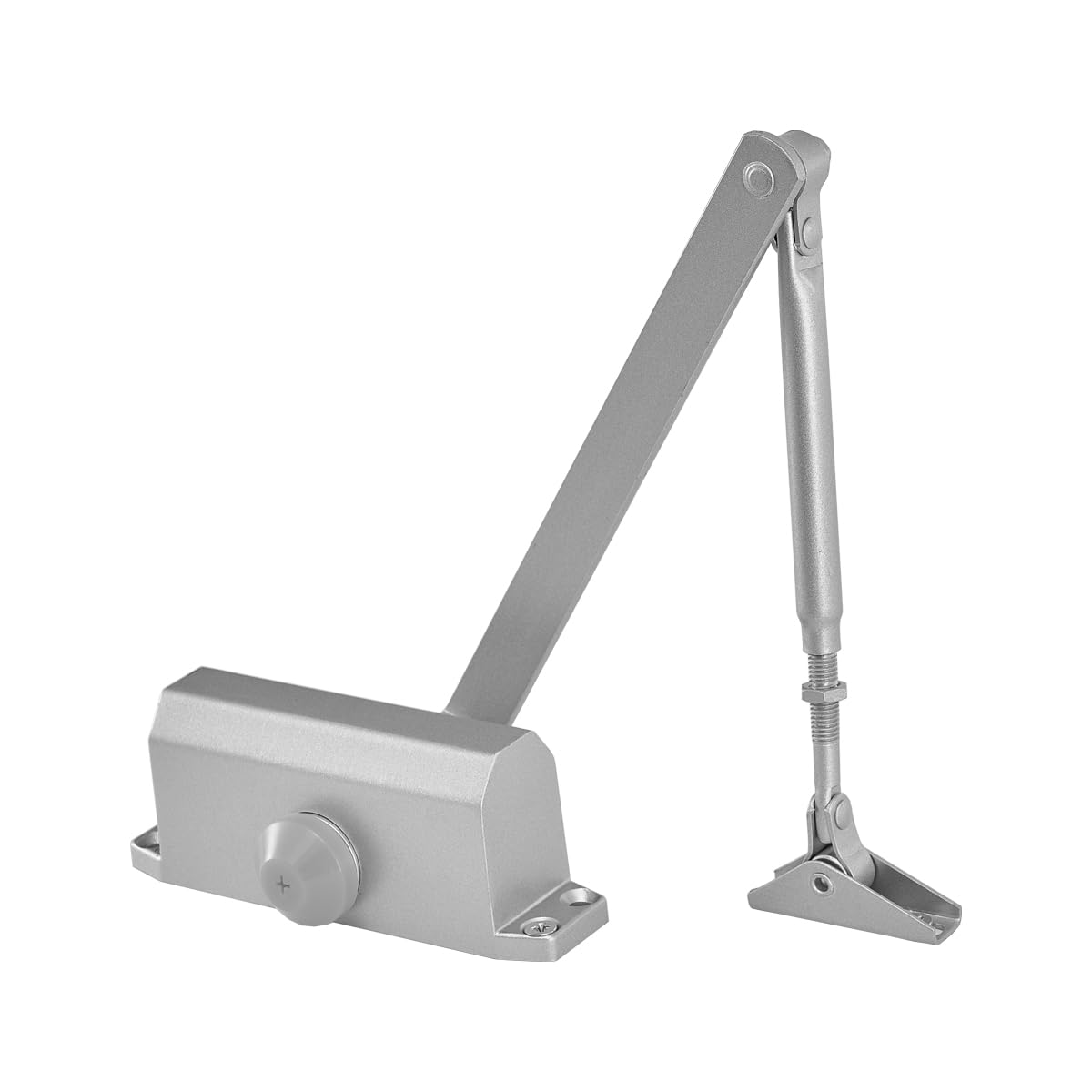 GY Bath Automatic Door Closer,Sliver 40kg Weight Door Closers, 90° Holding Fuction, Closing Speed Adjustable for Interior and Exterior Door
