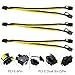 S-Union [6PCS New 18AWG PCI-E 6Pin to Dual 8 (6+2) Pin Y-Splitter Extension Cable, Pcle 6Pin to Dual 8Pin Cable for Power GPU Riser Board, GPU Mining ZCASH ZEC Ethreum ETH (Length: 11.8Inch / 30CM)