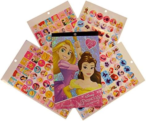 Disney Princess Sticker Pad - 4 Sticker Sheets Over 200 Stickers
