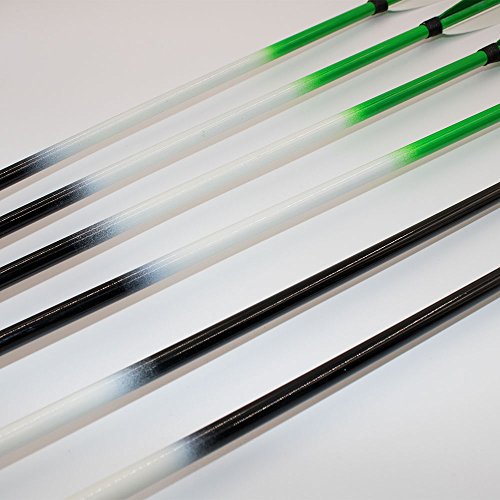 Archery sharly 31" Carbon Practice Targeting Arrows,5" Natural Feather Arrows with Screw-in Tips for Recurve Traditional and Long Bow(12 Pack) - Thumbnail 3
