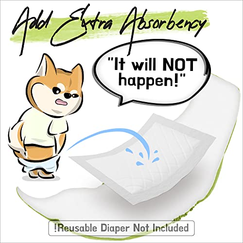 WICKEDPUP Dog Diaper Liners Booster Pads for Male and Female Dogs