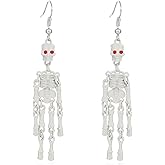 Halloween Skeleton Skull Earrings,Gothic Skull Halloween Earrings Party Cosplay Jewelry For Women's