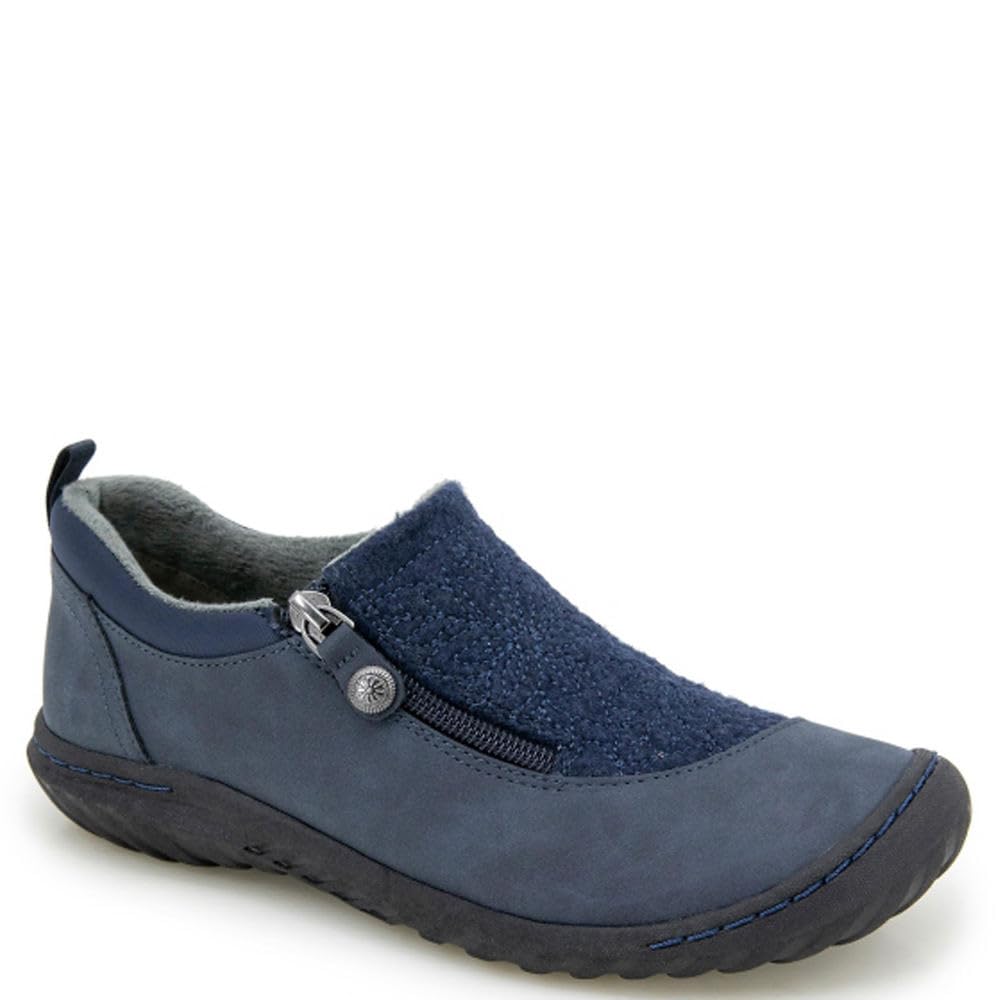 JBU Women’s Elodie Comfort Casual Side Zipper Dress Shoe Navy 9.5