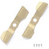 YARBO Straight Blades &amp; Bolts 2 Pcs for Robot Lawn Mower Pro Module | SK85 Steel, Titanium Coated, Double-Sided 30&deg; Edge