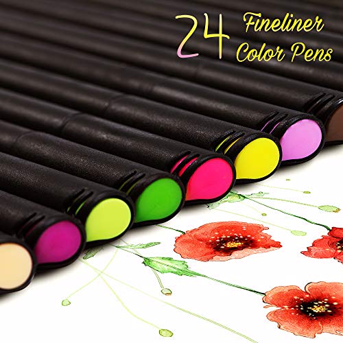 1 Colored+Fineliner+Journaling+Coloring+Supplies