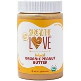 Spread The Love NAKED Organic Peanut Butter, 16 oz Jar, 1 Pack