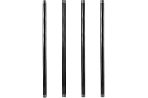 GeilSpace 3/4" × 36" Heavy Duty Pre-Cut Grey Metal Pipe, Industrial Steel Fits Standard 3/4 Inch Threaded Pipes and Fittings - Vintage DIY Industrial Shelving (3/4" × 36", Grey)