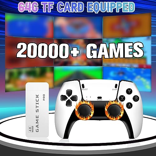 Integrated retro 4K gae console with dual 2.4G wireless controllers