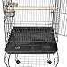 Festnight 57″ Portable Bird Cage with Play Top Perches and Pull Out Tray Portable Wheeled Pet Supplies Stainless Steel Cage for Cockatiels Green Cheek Conures Budgies Finches Macaw Cockatoothumb 3