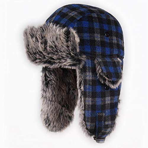HOMFUL Unisex Trapper Trooper Hat Hunting Hat for Men and Women Ushanka Ear Flap Chin Strap - Updated New Model - Thumbnail 3