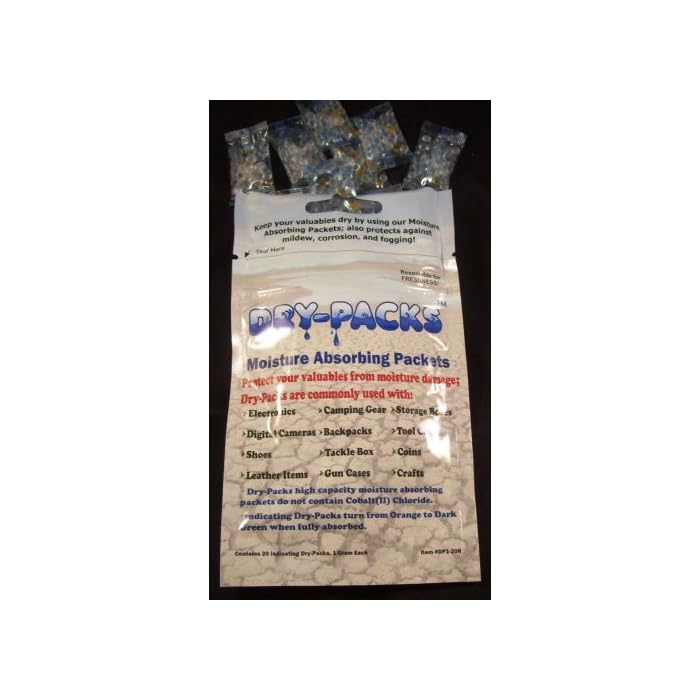 Buy DryPacks Moisture Absorbing Silica Gel Indicating Packets (20Pack) Desiccant Drying