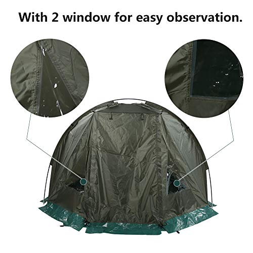 Ausla Outdoor-Angelzelt, leichtes wasserdichtes winddichtes Zelt, 1~2 Personen Zelt, 215 x 121 x 118 cm – Bild 5