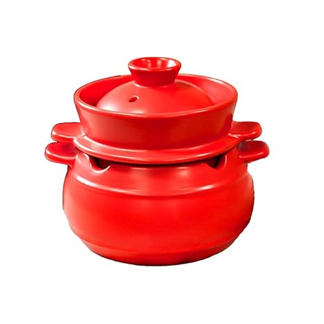 Cacerola de cerámica KFXL con tapa de doble olla para el ...