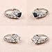 DALARAN Cubic Zirconia Skull Rings for Women Mom Sister Eternity Flower Ring Size 8 Fashion Jewelry