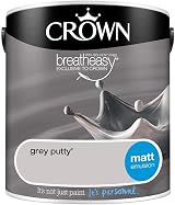 Crown Retail Core Emulsion Matt Grey Putty 2.5L Walls Ceilings Breatheasy view 1
