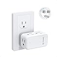TROND Outlet Extender with 360 Rotating Plug, 6 AC Outlet Splitter, Turn One into Multiple Sideways Plug Adapter, Small Power Extension for Home Office Travel Cruise Ship Essentials