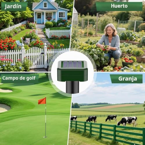 Solar Mole Repeller, Ultrasonic Mouse Repeller 4 Pieces, Animal Repeller for Repelling Moles, Moles, Snakes and Garden Rodents, Anti Moles, Against Pests