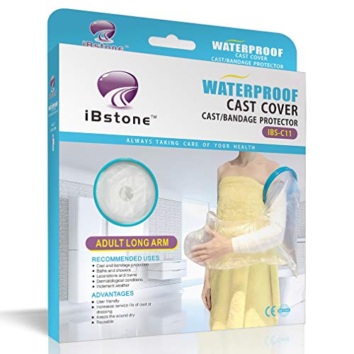 iBstone Waterproof Full Arm Cast Cover for Shower, Large Arm Cast Sleeve Bag Fits for Most Adult