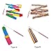 Anleo Ribbon Wand, Rhythmic Gymnastics/Dance Rainbow Silk Streamer with Stick for Kids Art Dancing 118.1 Inches/3M in Length Bright Color, 5PCS Style A/ 5PCS Style B in Random