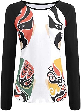 Young Girls Cultural Drama Costumes Artistic Orient Masks Ethnic Mystic Details Lovely Cool Movement Adventure Challenge Musician Rock Climbing Women's Cool Long Sleeve T-Shirt White