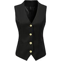 V VOCNI Women's Fully Lined 4 Button V-Neck Economy Dressy Suit Vest  Waistcoat at Amazon Women's Coats Shop