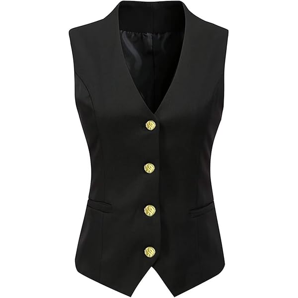 V VOCNI Women's Fully Lined 4 Button V-Neck Economy Dressy Suit Vest Waistcoat at Amazon Women's Coats Shop V VOCNI Women's Fully Lined 4 Button V-Neck Economy Dressy Suit Vest Waistcoat at Amazon Women's Coats Shop
