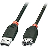 LINDY 41775 5 m Type A Male to Female USB 2.0 Extension Cable - Black